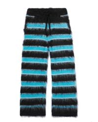 Marni - Straight-Leg Striped Mohair-Blend Drawstring Trousers - Lyst