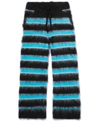 Marni - Straight-leg Striped Mohair-blend Drawstring Trousers - Lyst