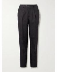 Brunello Cucinelli - Slim-fit Pleated Linen Suit Trousers - Lyst