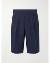 De Petrillo - Straight-Leg Linen Shorts - Lyst