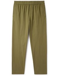 A.P.C. - Pieter Straight-leg Pleated Cotton Trousers - Lyst