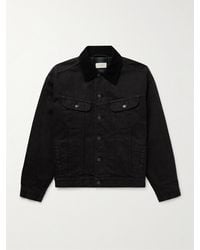 The Row - Joret Corduroy-Trimmed Denim Jacket - Lyst