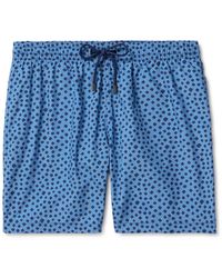 Canali - Straight-leg Mid-length Polka-dot Swim Shorts - Lyst