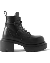 Rick Owens - Low Army Bogun Platform Leather Boots - Lyst