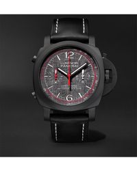 Panerai - Luminor Luna Rossa Automatic Flyback Chronograph 44mm Ceramic And Leather Watch - Lyst