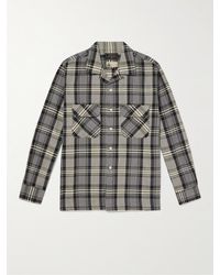 Beams Plus - Convertible-collar Checked Cotton Shirt - Lyst