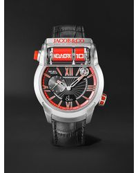 Jacob & Co - Epic Sf24 Racing Limited Edition Automatic 45mm Titanium And Leather Watch - Lyst