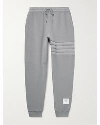 Thom Browne - Tapered Striped Cotton-Terry Sweatpants - Lyst