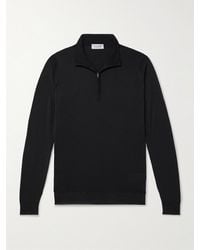 John Smedley - Slim-Fit Merino Wool Half-Zip Sweater - Lyst