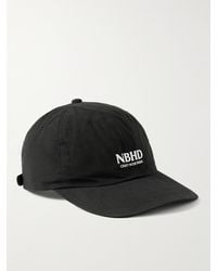 Neighborhood - Dad Leather-trimmed Logo-embroidered Cotton Baseball Cap - Lyst