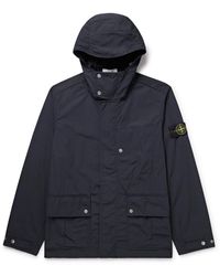 Stone Island - Logo-Appliquéd Micro Twill Hooded Parka - Lyst