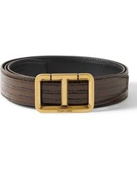 Tom Ford - 3cm Lizard-effect Glossed-leather Belt - Lyst