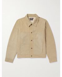 CHERRY LA - Suede Trucker Jacket - Lyst