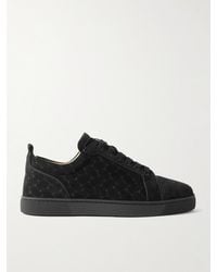 Christian Louboutin - Louis Junior Orlato Woven Suede Sneakers - Lyst
