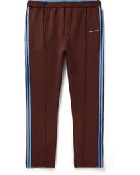 adidas Originals - Wales Bonner Slim-fit Straight-leg Striped Recycled Knitted Sweatpants - Lyst
