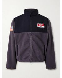 CHERRY LA - Cropped Logo-appliquéd Shell-panelled Fleece Jacket - Lyst