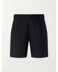 MR P. - Wide-Leg Pleated Wool Shorts - Lyst