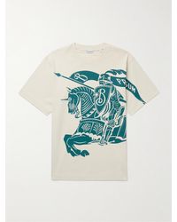 Burberry - Printed Cotton-jersey T-shirt - Lyst