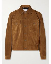 Saint Laurent - Suede Jacket - Lyst