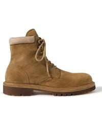 Officine Creative - Boss Leather-trimmed Suede Boots - Lyst