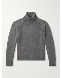 ZEGNA - Cashmere And Wool-Blend Rollneck Sweater - Lyst
