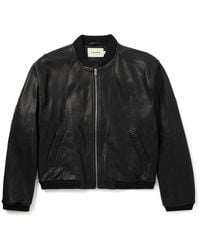 FRAME - Leather Bomber Jacket - Lyst