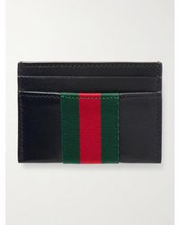 Gucci - Webbing-Trimmed Leather Cardholder - Lyst