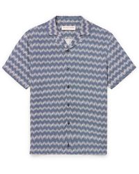 Orlebar Brown - Travis Camp-collar Printed Crepe Shirt - Lyst