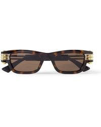 Bottega Veneta - D-Frame-Tone And Acetate Sunglasses - Lyst