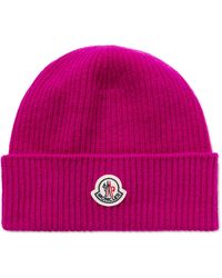 Moncler - Appliquéd Ribbed Virgin Wool And Cashmere-blend Beanie - Lyst