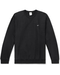 Nike - Solo Swoosh Oversized Logo-Embroidered Cotton-Blend Jersey Sweatshirt - Lyst