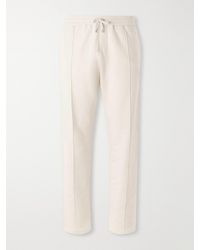 Ralph Lauren - Cotton And Cashmere-blend Drawstring Sweatpants - Lyst
