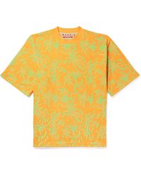 Marni - No Vacancy Inn Cotton-blend Terry-jacquard T-shirt - Lyst