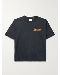 Rhude - Sales And Service Logo-print Cotton-jersey T-shirt - Lyst