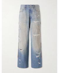Amiri - Straight-leg Distressed Studded Jeans - Lyst