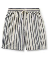 Corridor NYC - Striped Straight-leg Cotton Drawstring Shorts - Lyst