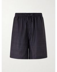 Saman Amel - Straight-Leg Silk Shorts - Lyst