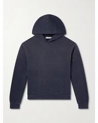 Acne Studios - Franziska Garment-dyed Distressed Logo-print Cotton-blend Jersey Hoodie - Lyst