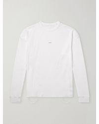 Satisfy - Logo-Print Distressed Mothtech Organic Cotton-Jersey T-Shirt - Lyst
