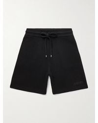 Amiri - Straight-Leg Logo-Embroidered Crocheted Cotton Drawstring Shorts - Lyst