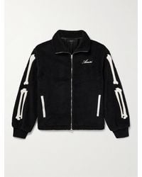 Amiri - Bones Appliquéd Logo-Embroidered Fleece Jacket - Lyst