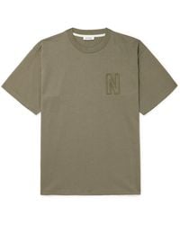 Norse Projects - Simon Logo-embroidered Organic Cotton-jersey T-shirt - Lyst