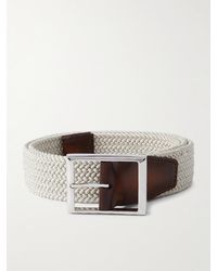 Berluti - 3.5cm Venezia Leather-trimmed Woven Cord Belt - Lyst