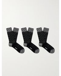Missoni - Set aus drei Paar Socken aus einer Baumwollmischung in Häkelstrick mit Streifen - Lyst