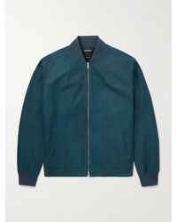 ZEGNA - Nubuck Bomber Jacket - Lyst