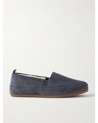 Mulo - Fleece-Lined Suede Loafers - Lyst