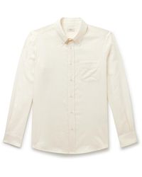 Altea - Ivy Button-Down Collar Cotton And Wool-Blend Flannel Shirt - Lyst