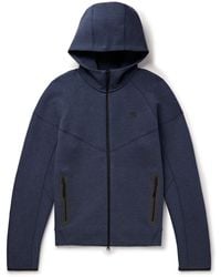 Nike - Logo-print Cotton-blend Tech Fleece Zip-up Hoodie - Lyst