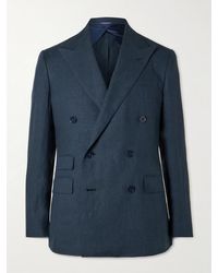 Ralph Lauren - Kent Slim-Fit Double-Breasted Linen Suit Jacket - Lyst