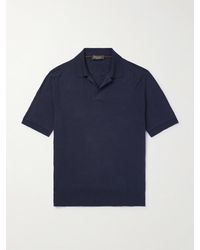 Loro Piana - Silk And Linen-blend Polo Shirt - Lyst